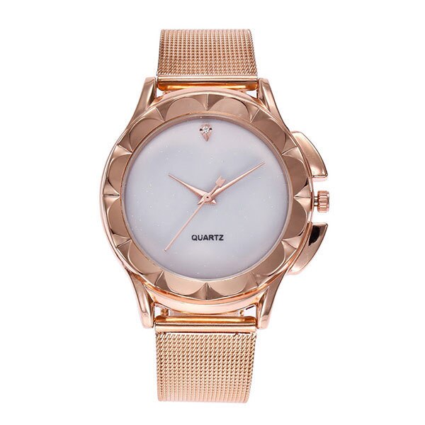 Ceas Dama Quartz Viser Casual Elegant Alb, CP99210AB, curea din metal (mesh), afisaj analog