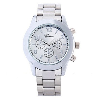 Ceas Dama Quartz Geneva Casual Elegant Silver, CP9211SR, curea din silicon, afisaj analog Ceas Dama Quartz Geneva Casual Elegant Silver, CP9211SR, curea din silicon, afisaj analog