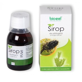 Sirop de patlagina si muguri de pin, 150 g combate tusea productiva Sirop de patlagina si muguri de pin, 150 g combate tusea productiva