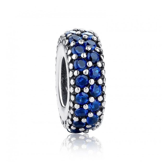 Talisman din argint pentru spatiere Albastru