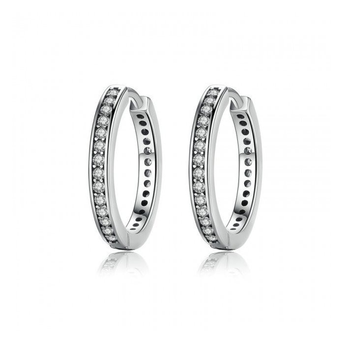 Cercei din argint cu Tortita si Cristale