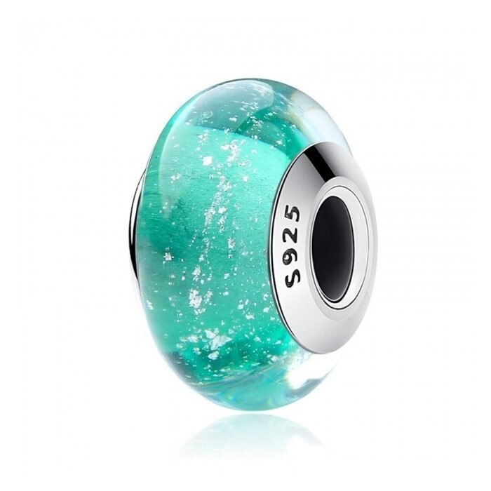 Talisman din argint si sticla cu Abis Turquoise