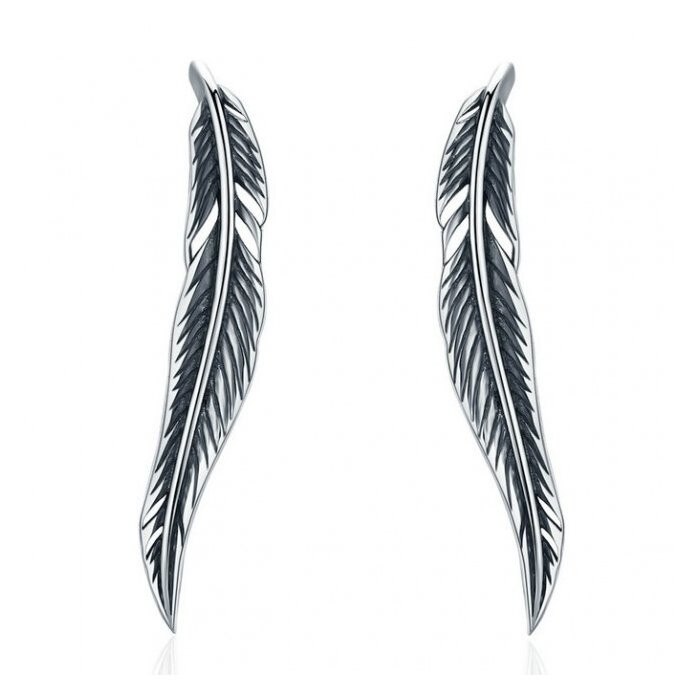 Cercei din argint Vintage Leaf