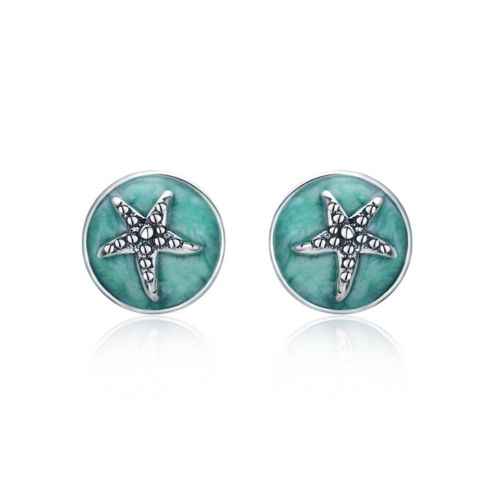 Cercei din argint cu Steluta de Mare