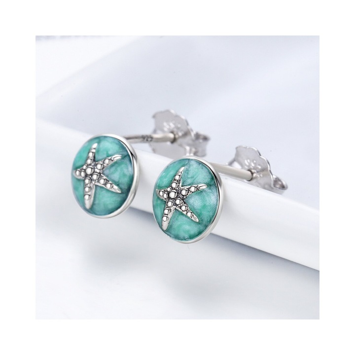 Cercei din argint cu Steluta de Mare