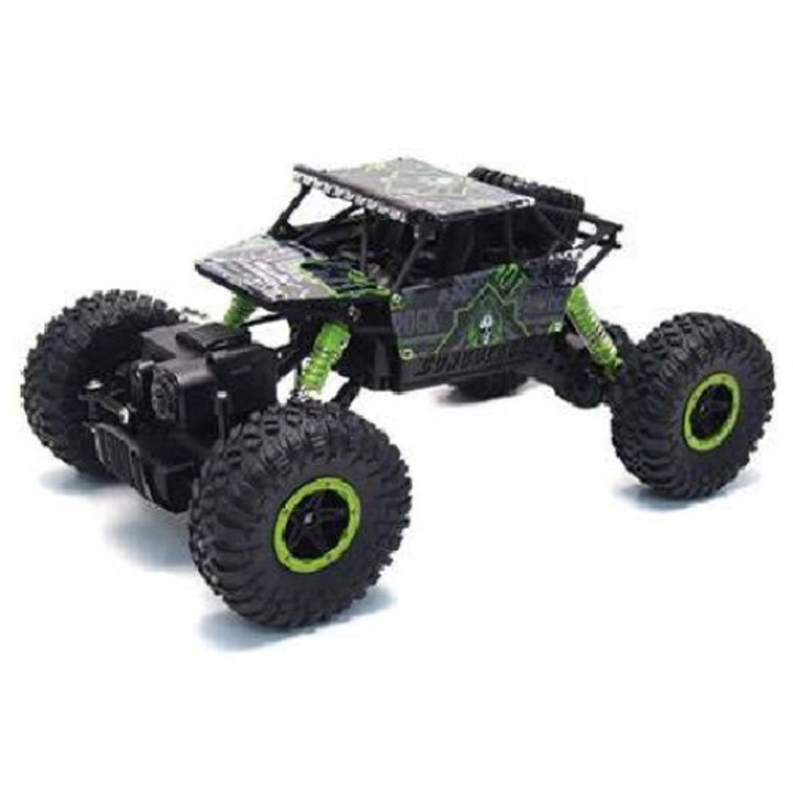 Радиоуправляема количка 1:18 Rock Crawler 4х4, катерач по скали, Джип, 2,4 GHz, Зелен
