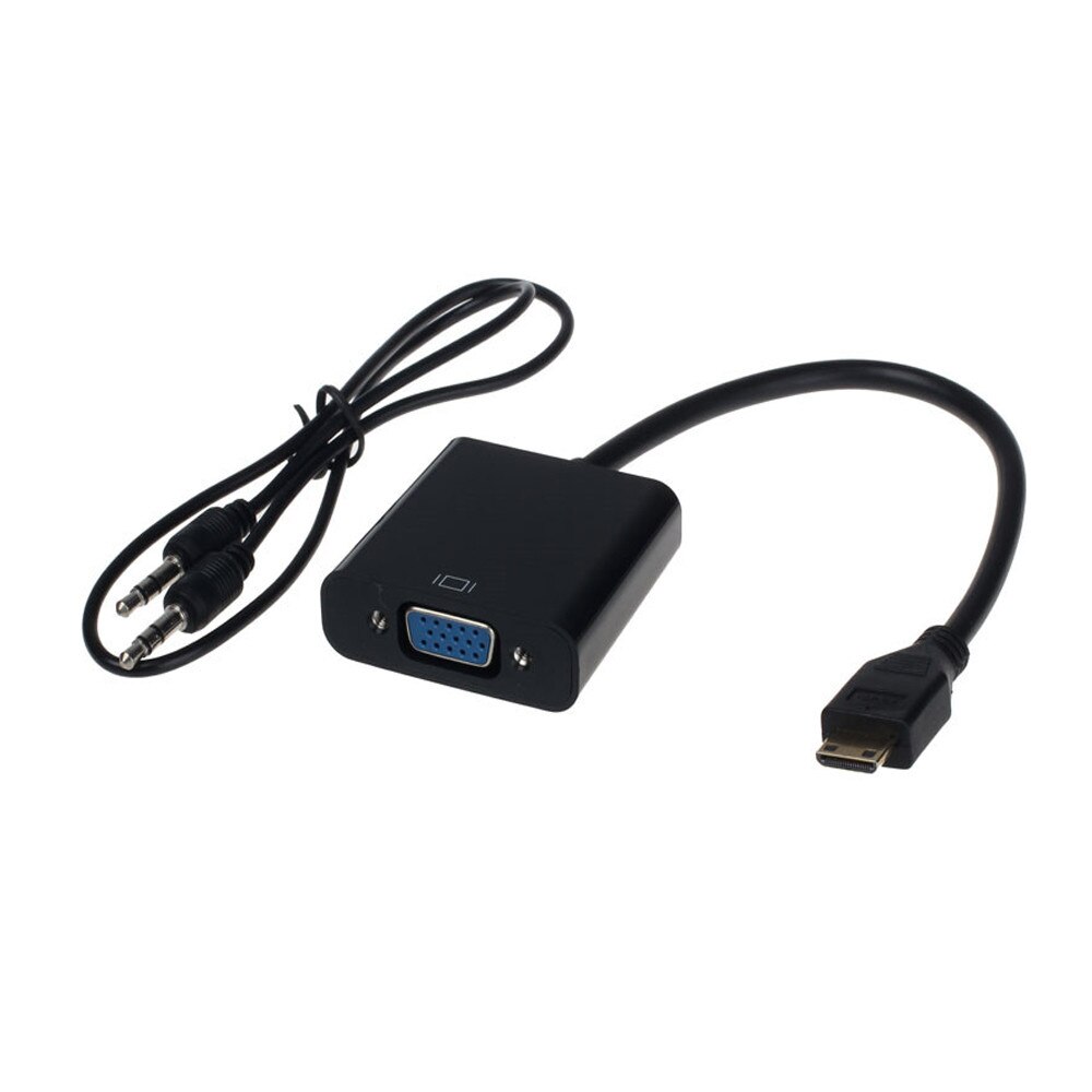 Cablu convertor micro HDMI (tata) - VGA (mama) cu cablu audio, HOPE R