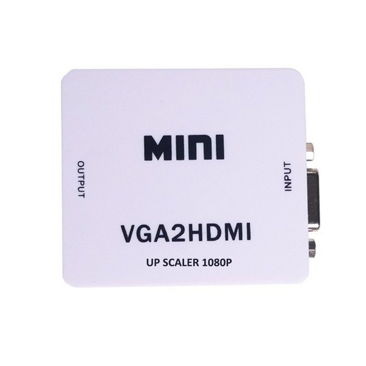 Mini convertor VGA la HDMI, 1080p, video si audio stereo, HOPE R
