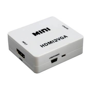 Mini convertor HDMI la VGA, 1080p, video si audio stereo, HOPE R Mini convertor HDMI la VGA, 1080p, video si audio stereo, HOPE R