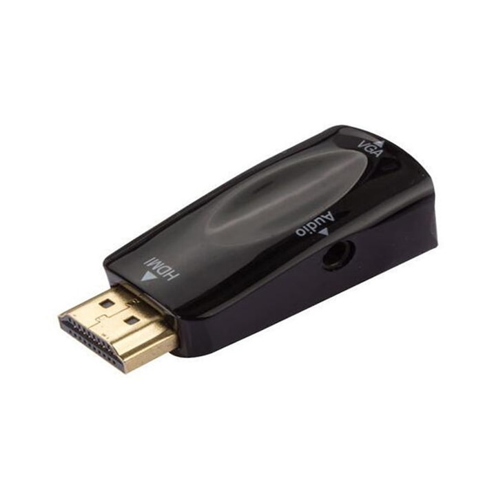 Adaptor HDMI la VGA,1080P, audio, negru, HOPE R