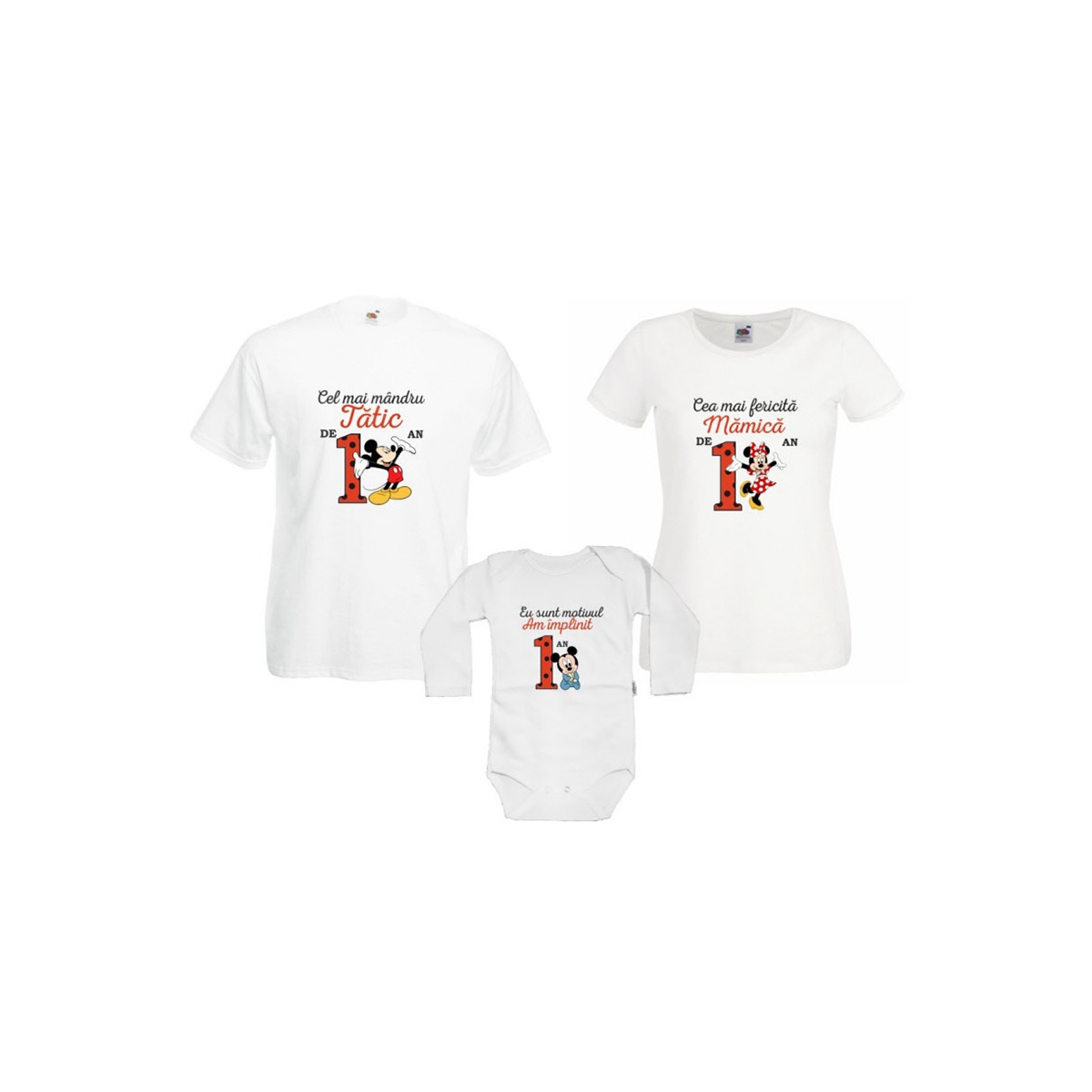 Set tricouri familie 1 an 