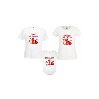 Set tricouri familie 1 an  Set tricouri familie 1 an