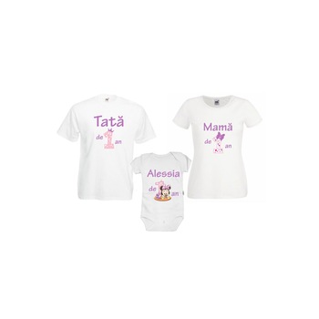 Set tricouri familie 1 an  Set tricouri familie 1 an