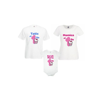 Set tricouri familie 1 an  Set tricouri familie 1 an