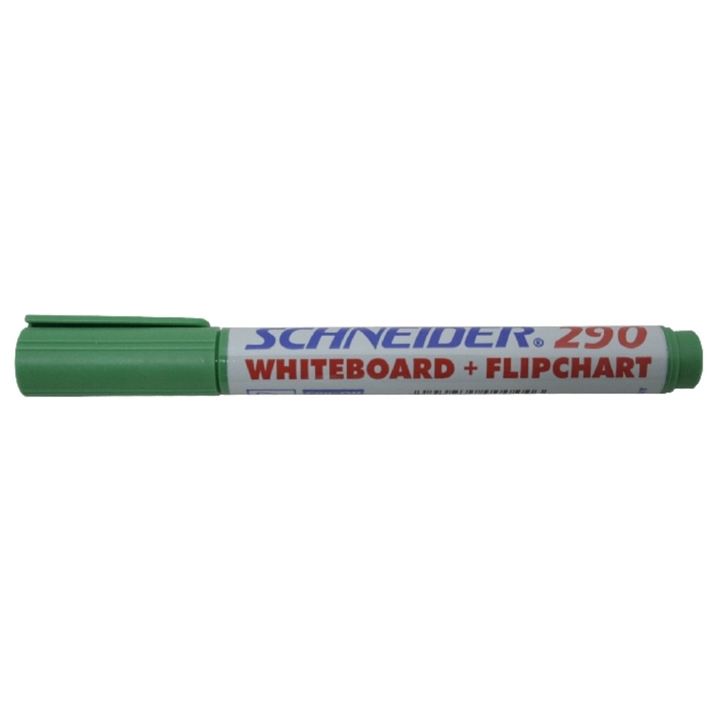Marker SCHNEIDER Maxx 290, pentru tabla de scris+flipchart, varf rotund 2-3mm - verde