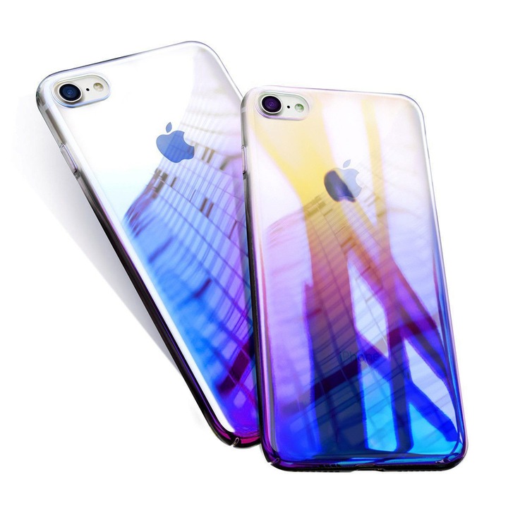 Защитен калъф за iPhone XS, Blue Gradient Color Changer, Hard Case