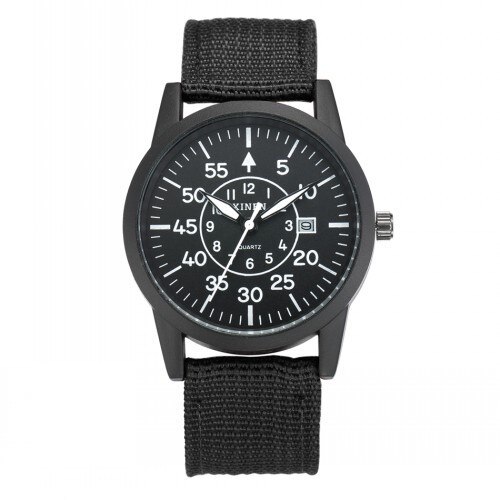 Ceas Barbatesc Quartz XINEW Casual Elegant Negru, CP9620NU, curea din textil, afisaj analog