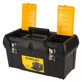 Cutie scule Stanley 49 cm, incuietori metalice, 49 x 26 x 24.8 cm Cutie scule Stanley 49 cm, incuietori metalice, 49 x 26 x 24.8 cm