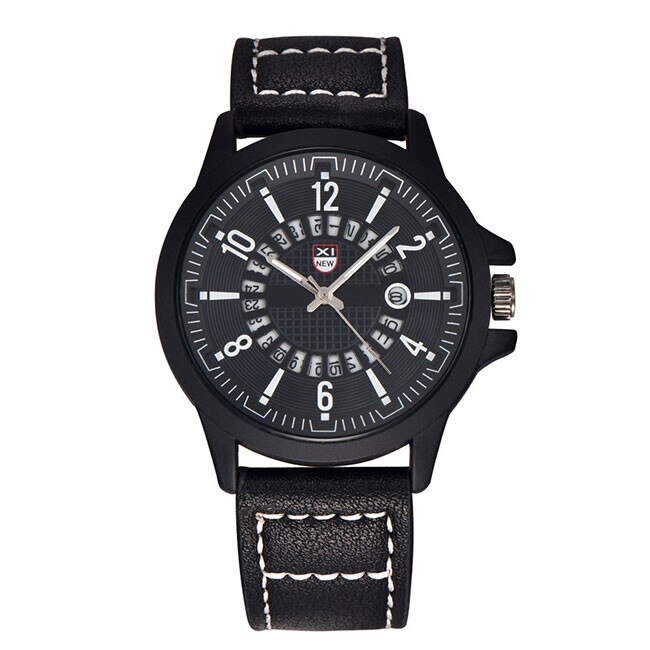 Ceas Barbatesc Quartz XINEW Casual Elegant, CP9866AB, curea din piele, afisaj analog