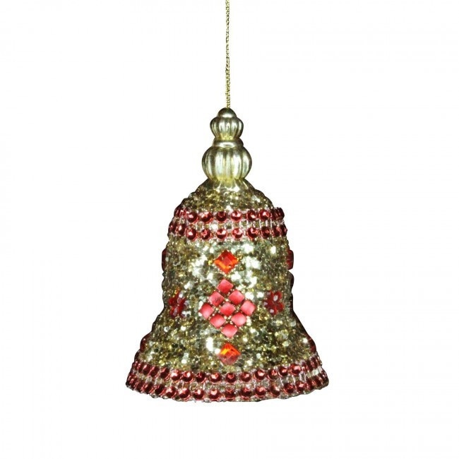 Decoratiune pentru brad, clopot auriu slipicios 11681