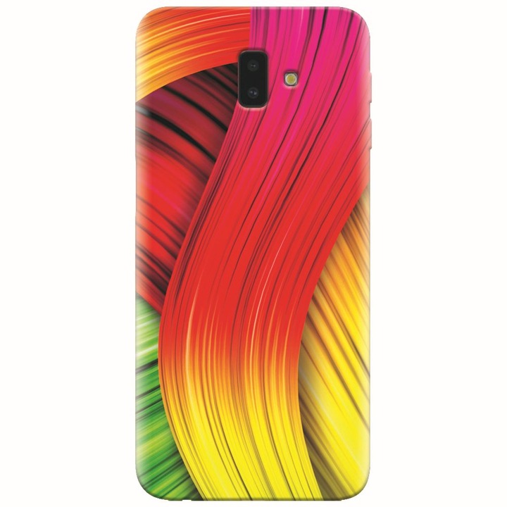 Husa silicon pentru Samsung Galaxy J6 Plus, Colorful Abstract