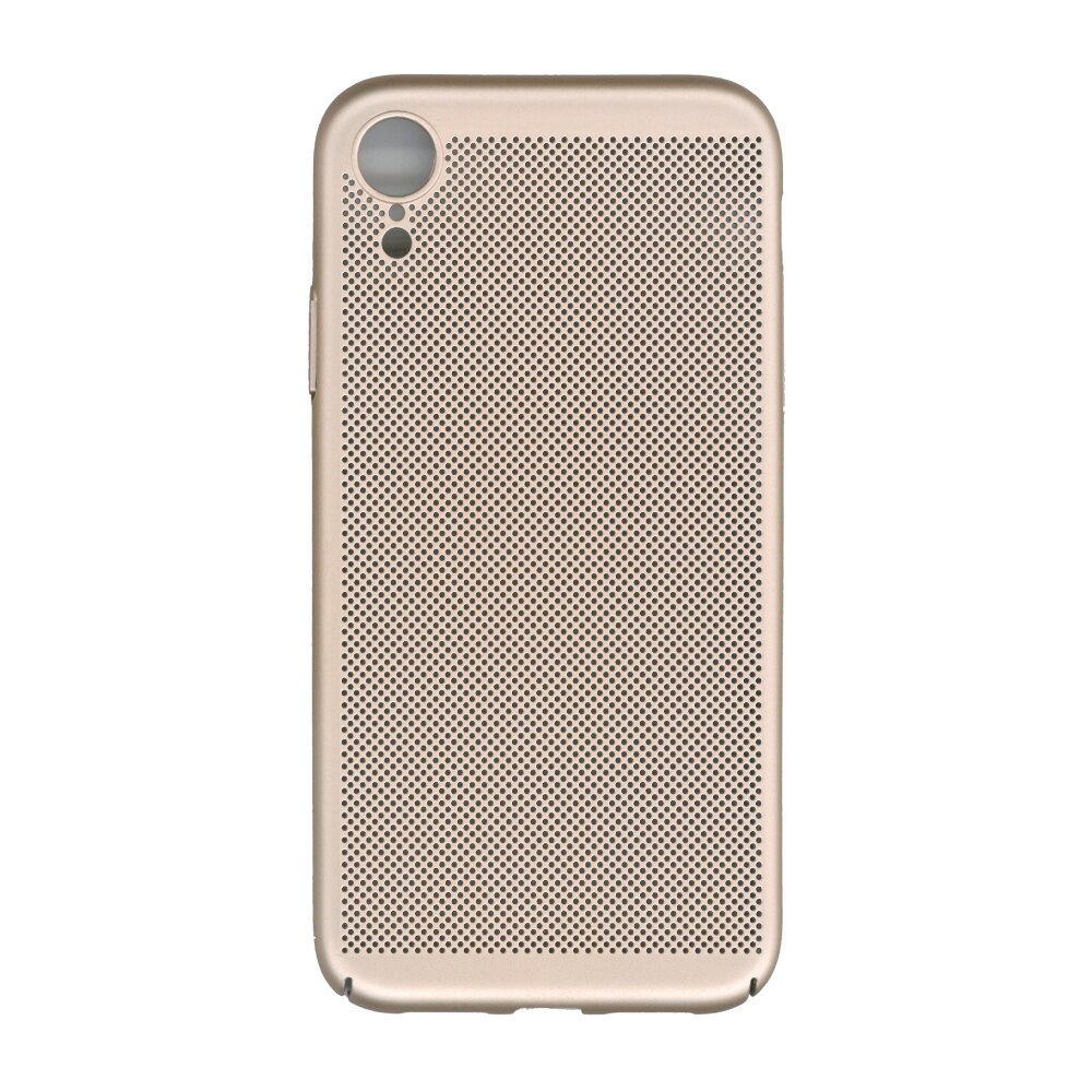 Husa de protectie spate, EuroCell Air, cu perforatii pentru iPhone XR, auriu