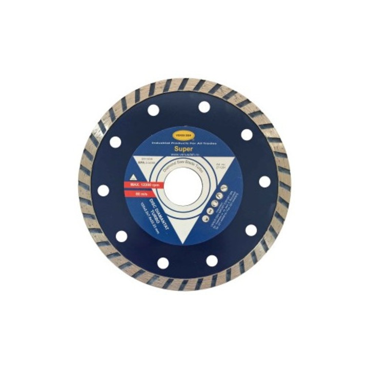 Turbó gyémánt tárcsa 230X2,4X7,8X22,23 mm