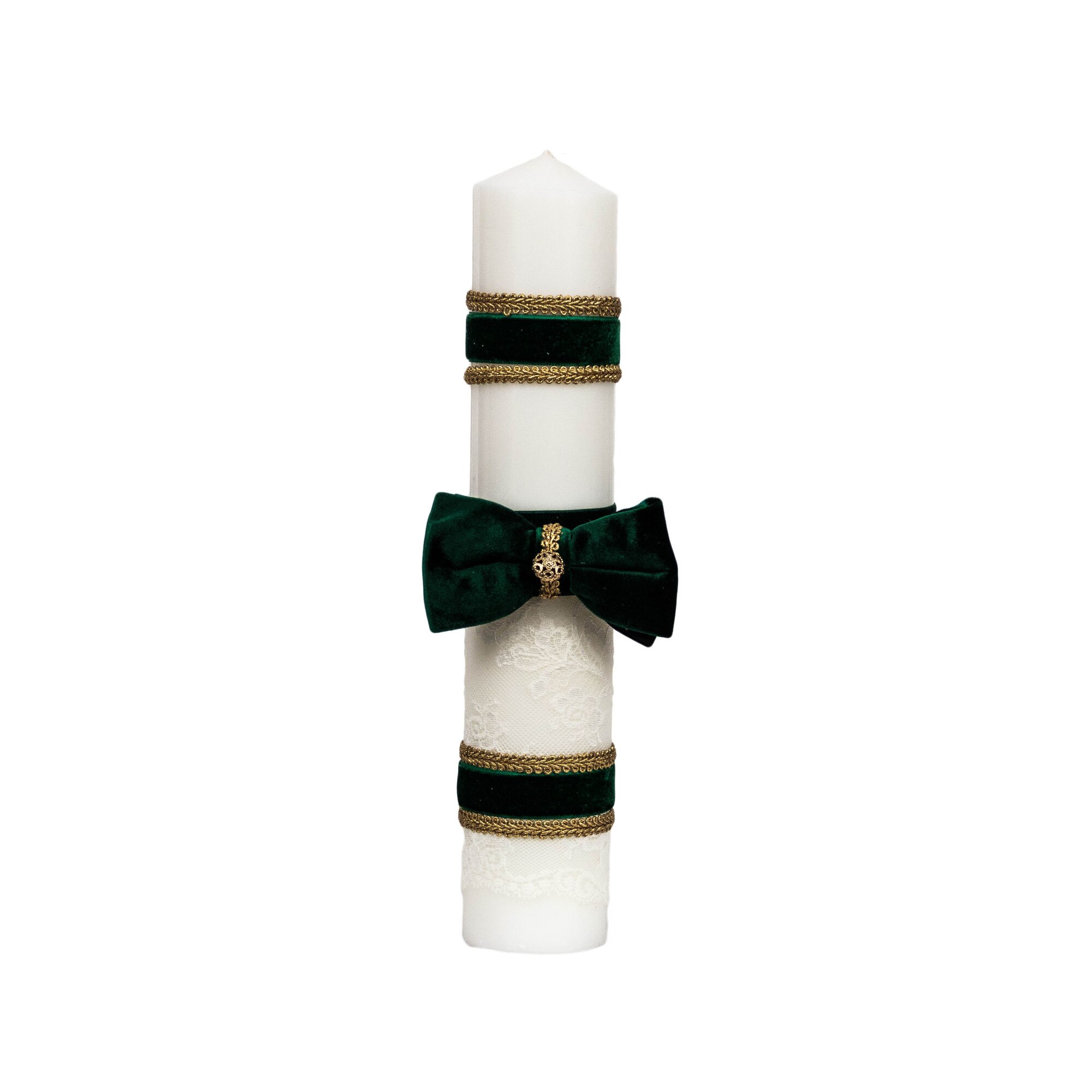 Lumanare botez Trendy, culoare verde