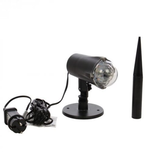 Proiector LED iMK®, Efecte multiple, 3 LED-uri RGB, multicolore, Negru