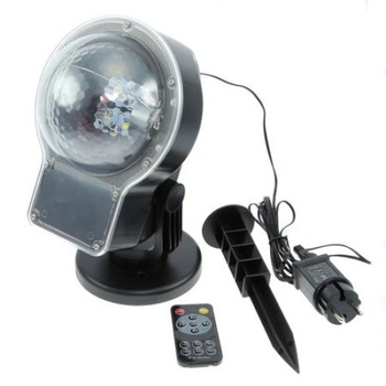 Proiector LED iMK®, efect de ninsoare si lumini RGB , distanta de proiectie 10-15 metri Proiector LED iMK®, efect de ninsoare si lumini RGB , distanta de proiectie 10-15 metri