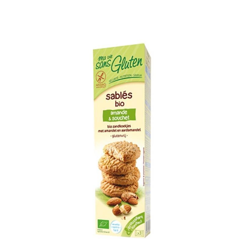 Biscuiti cu Migdale si Alune Tigrate Fara Gluten Bio 150gr Ma Vie Sans Guten