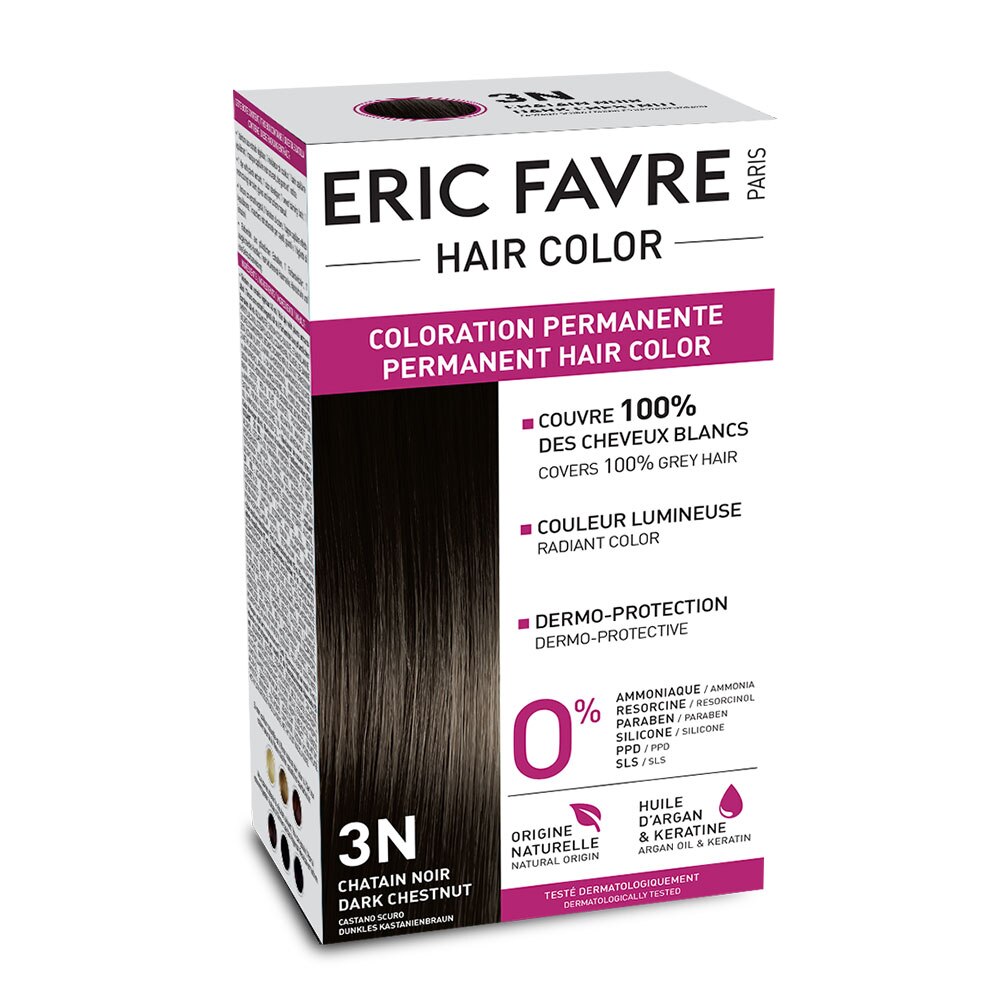Pachet Vopsea de par 3N Saten inchis, Eric Favre Hair Color