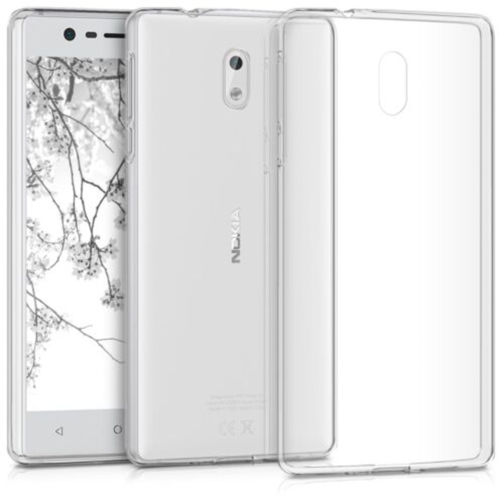 Nokia 3 tok, szilikon, átlátszó, 41106.03