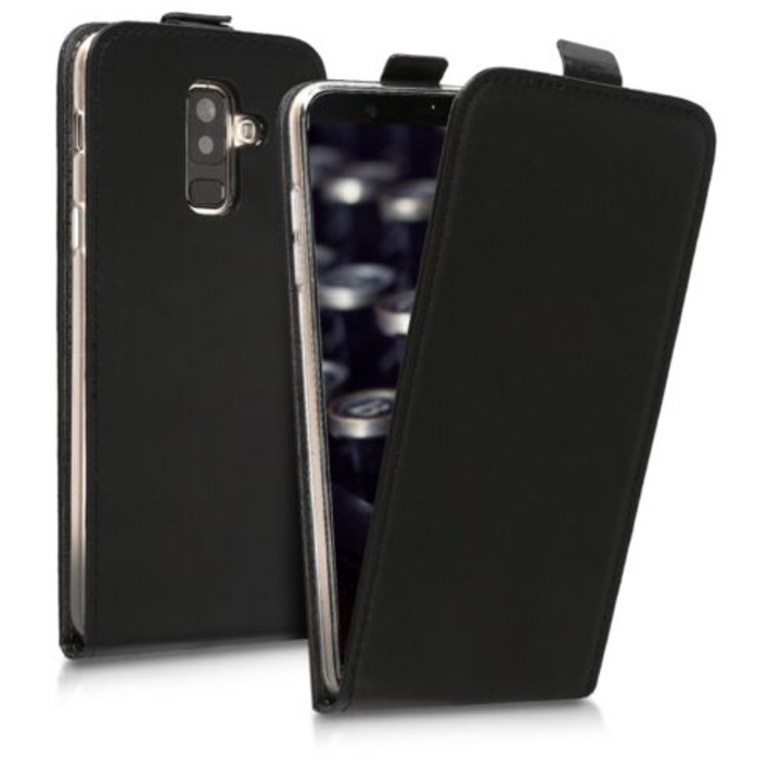 Кейс за Samsung Galaxy A6 Plus Екологична кожа Черен 45882.01
