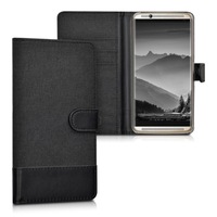 Husa wallet stand black - ZTE Axon 7