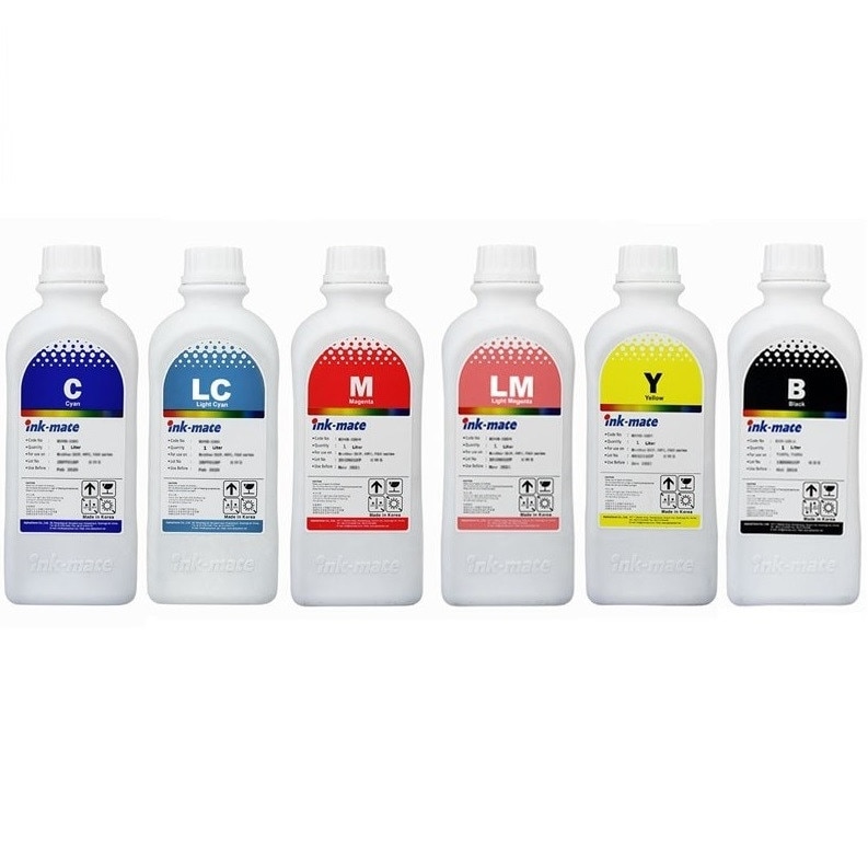 Pachet flacon refill cerneala dye negru,cyan,magenta,galben,light cyan,light magenta EPSON 1 litru T0801,T0802,T0803,T0804,T0805,T0806