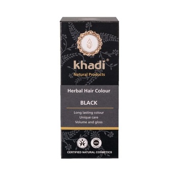 Vopsea de par naturala, Khadi, Negru, 100 ml Vopsea de par naturala, Khadi, Negru, 100 ml