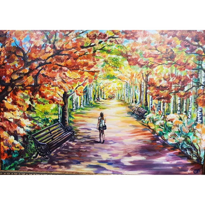 Картина с маслени бои "Есенна емоция", 95x75 см от PenichArt ателие и галерия