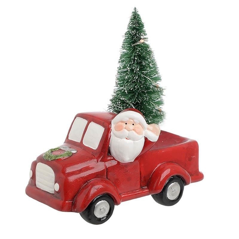 Decoratiune masinuta Craciun cu LED 17 cm