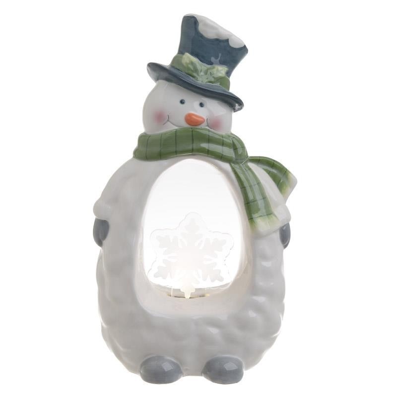 Decoratiune ceramica Om de Zapada cu LED 24.5 cm