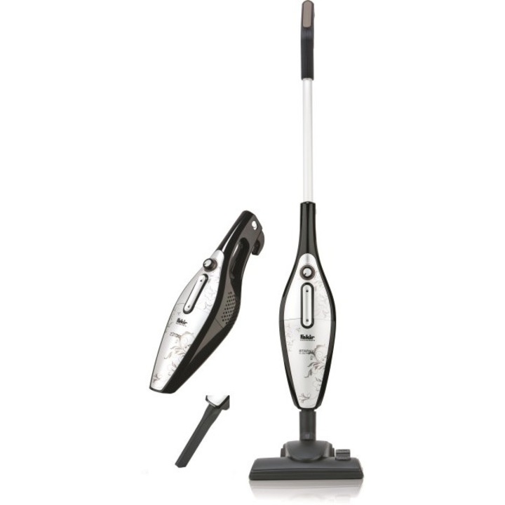 Aspirator multifunctional cu fir Fakir Starky 2 in 1 vertical si de mana, 1 l, 800 W, argintiu/negru