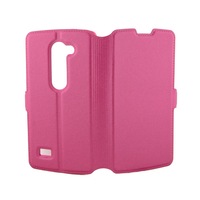 Husa LG Leon, Pocket Book, piele eco, roz