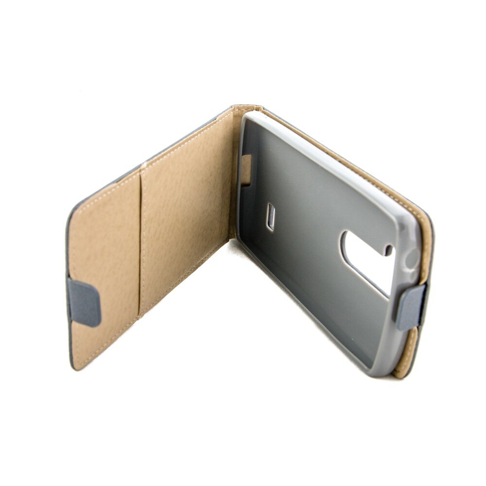Husa LG Leon, Piele Eco, Pocket slim, gri