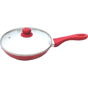 Tigaie din aluminiu cu capac termorezistent Harlem® Best, suprafata ceramica antiaderenta, maner din silicon dur, diametru 20 cm, Rosu Tigaie din aluminiu cu capac termorezistent Harlem® Best, suprafata ceramica antiaderenta, maner din silicon dur, diametru 20 cm, Rosu