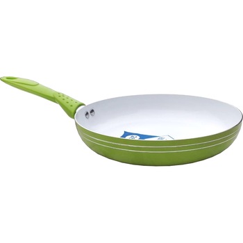 Tigaie din aluminiu Harlem®, suprafata ceramica antiaderenta, maner din silicon dur, diametru 20 cm, Verde Tigaie din aluminiu Harlem®, suprafata ceramica antiaderenta, maner din silicon dur, diametru 20 cm, Verde