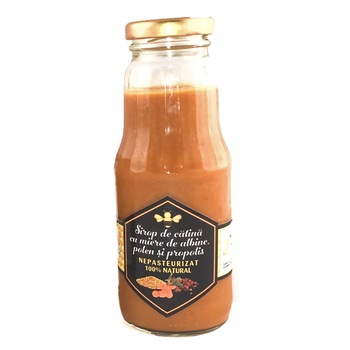 Sirop de catina cu miere, polen si propolis 300 ml Sirop de catina cu miere, polen si propolis 300 ml