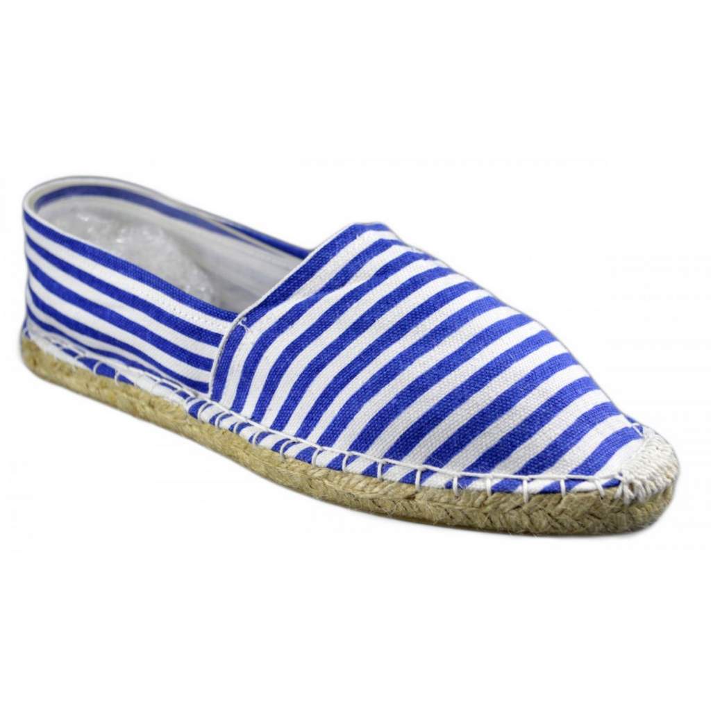 Espadrile barbatesti albastru cu dungi, 41 EU