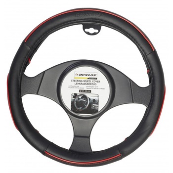 Husa volan Dunlop 37-39cm, negru-rosu Husa volan Dunlop 37-39cm, negru-rosu