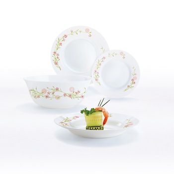 Serviciu de masa Luminarc Romance Pink, 19 piese Serviciu de masa Luminarc Romance Pink, 19 piese