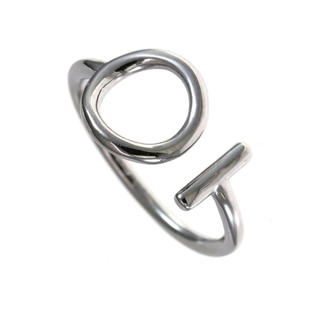 Inel IJOO, din argint 925 placat cu rodiu - Geometry